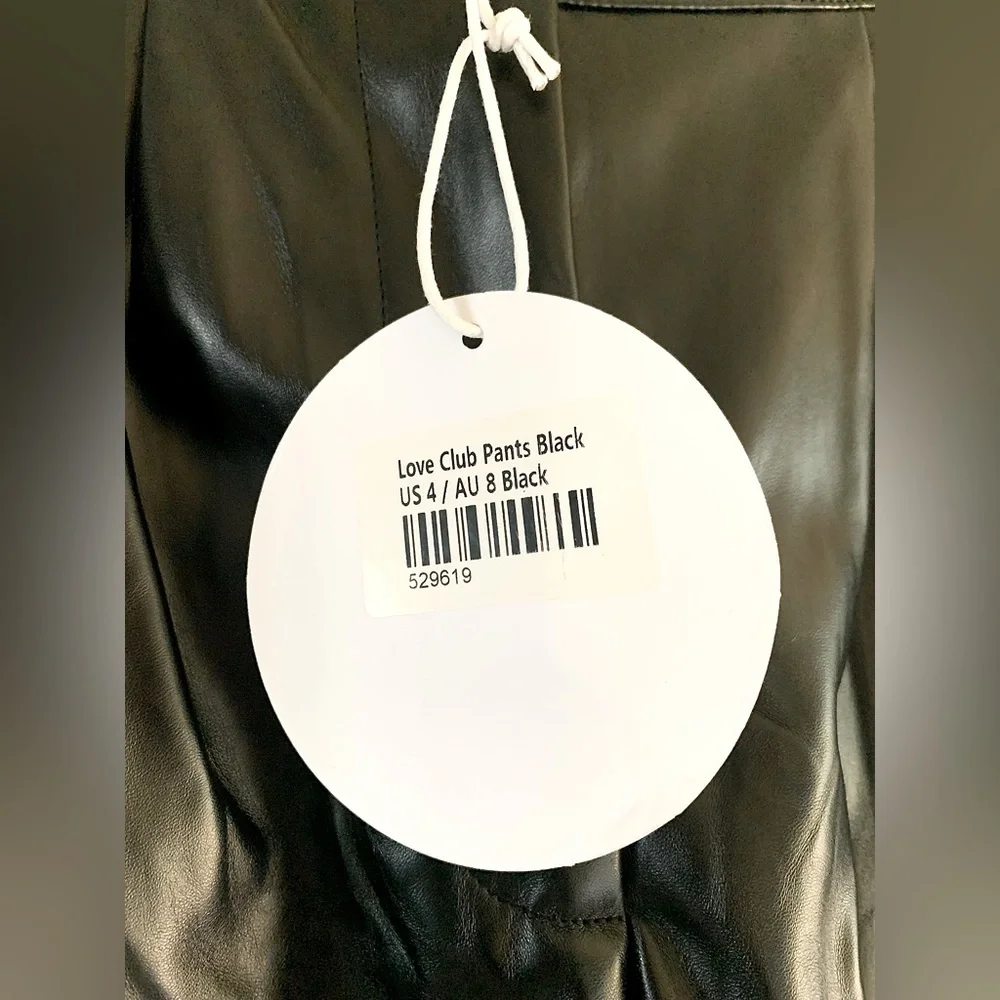 princess polly love club leather pants 🖤 nwt - Picture 6 of 8